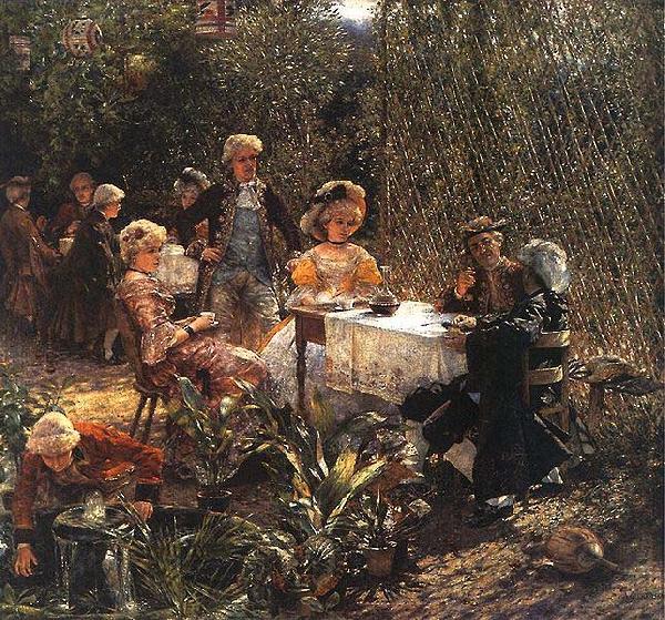 Aleksander Gierymski In the Arbour oil painting picture
